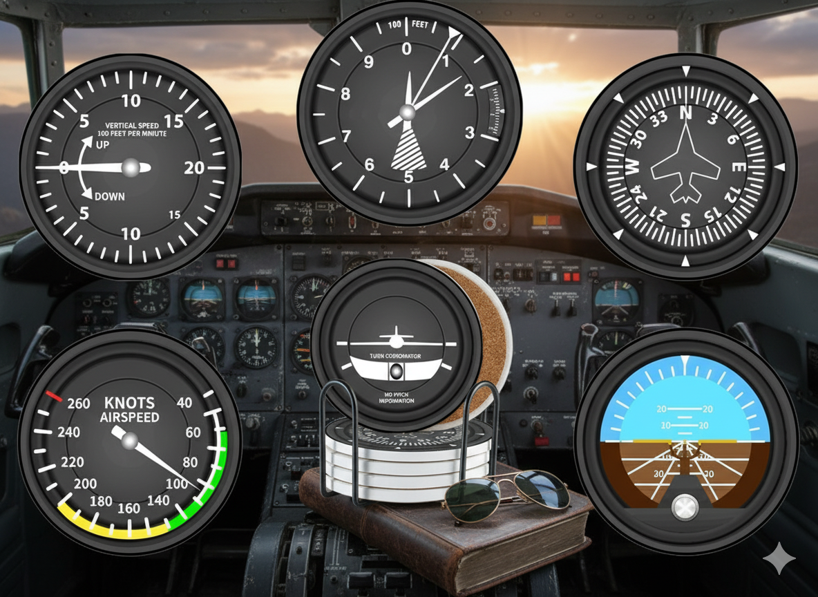 Premium Absorbent Ceramic Coasters (Set of 6) with Non-Slip Cork Backing – Includes Decorative Gift Box