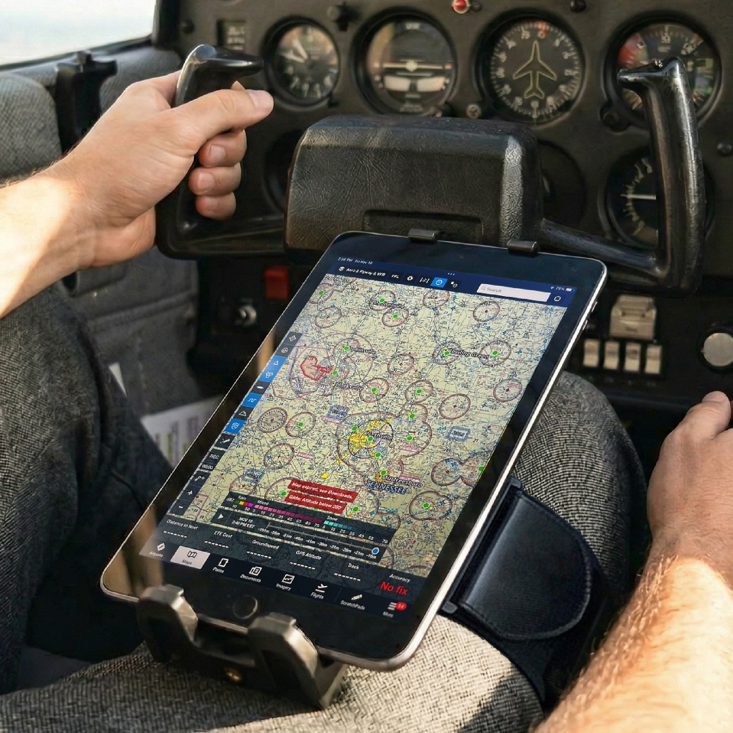 ProAviator Pilot Kneeboard for iPad & Phones (5"-13"), 360° Rotating Tablet Mount with Adjustable Tilt, Fits iPad Pro, Air, Mini & Galaxy Tab