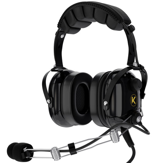 KORE P1 General Aviation Headset (Mono), Dual GA Plugs