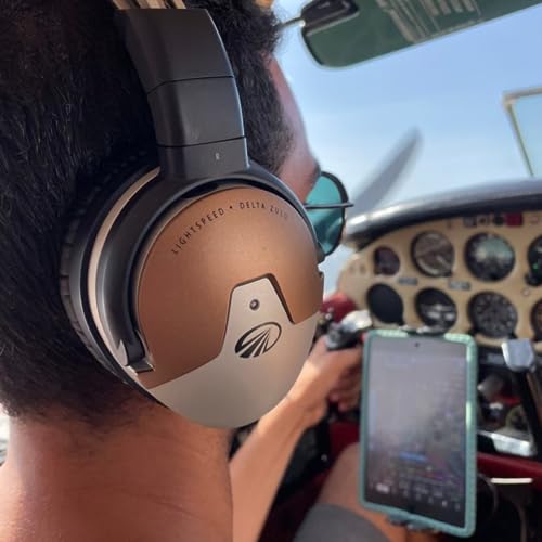 Lightspeed Delta Zulu™ ANR Aviation Headset - Premium Noise Canceling Bluetooth Headset for Pilots with Built-in Carbon Monoxide Monitoring and Personalized EQ (GA Dual Plugs)