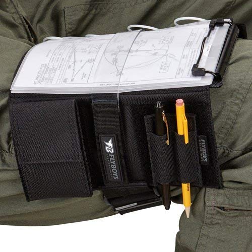 FlyBoys Reversible Kneeboard - Clipboard & Pen Holder - Reconfigurable Design - for Professional Pilots, General Aviation