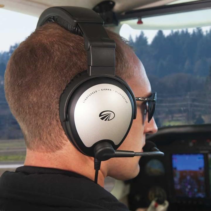 Lightspeed Aviation Sierra ANR Aviation Headset - Premium ANR Pilot Headset - Maximum Noise Canceling & Bluetooth Technology for Exceptional Communication