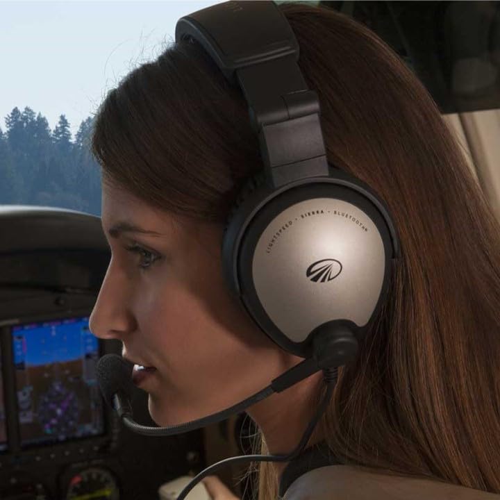 Lightspeed Aviation Sierra ANR Aviation Headset - Premium ANR Pilot Headset - Maximum Noise Canceling & Bluetooth Technology for Exceptional Communication