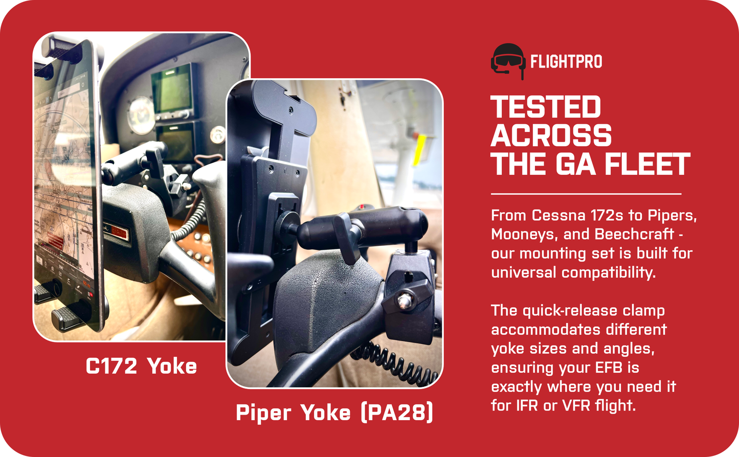 ProAviator Cockpit Yoke Mount and Suction Cup Set for iPads