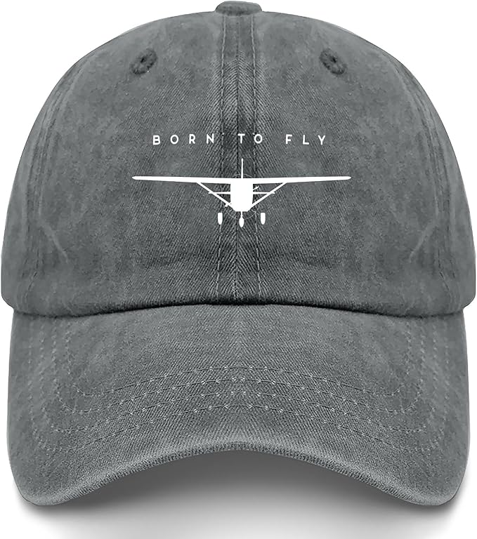 Born to Fly Single-Engine Airplane Hat – Unisex Aviation Cap
