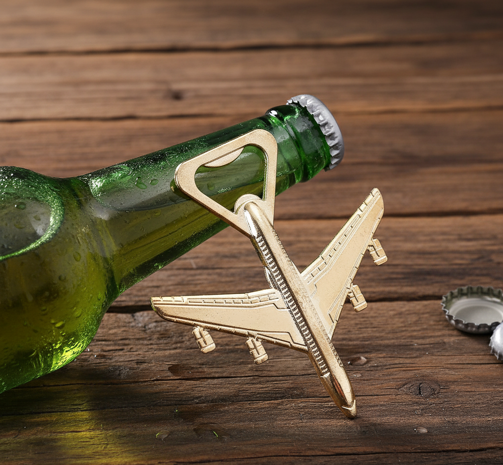 Vintage Style Airplane Bottle Opener – Durable Metal Aviation Gift for Pilots, Flight Attendants, & Travelers – Unique Bar Tool & Stocking Stuffer