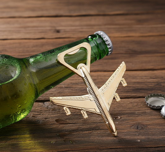 Vintage Style Airplane Bottle Opener – Durable Metal Aviation Gift for Pilots, Flight Attendants, & Travelers – Unique Bar Tool & Stocking Stuffer