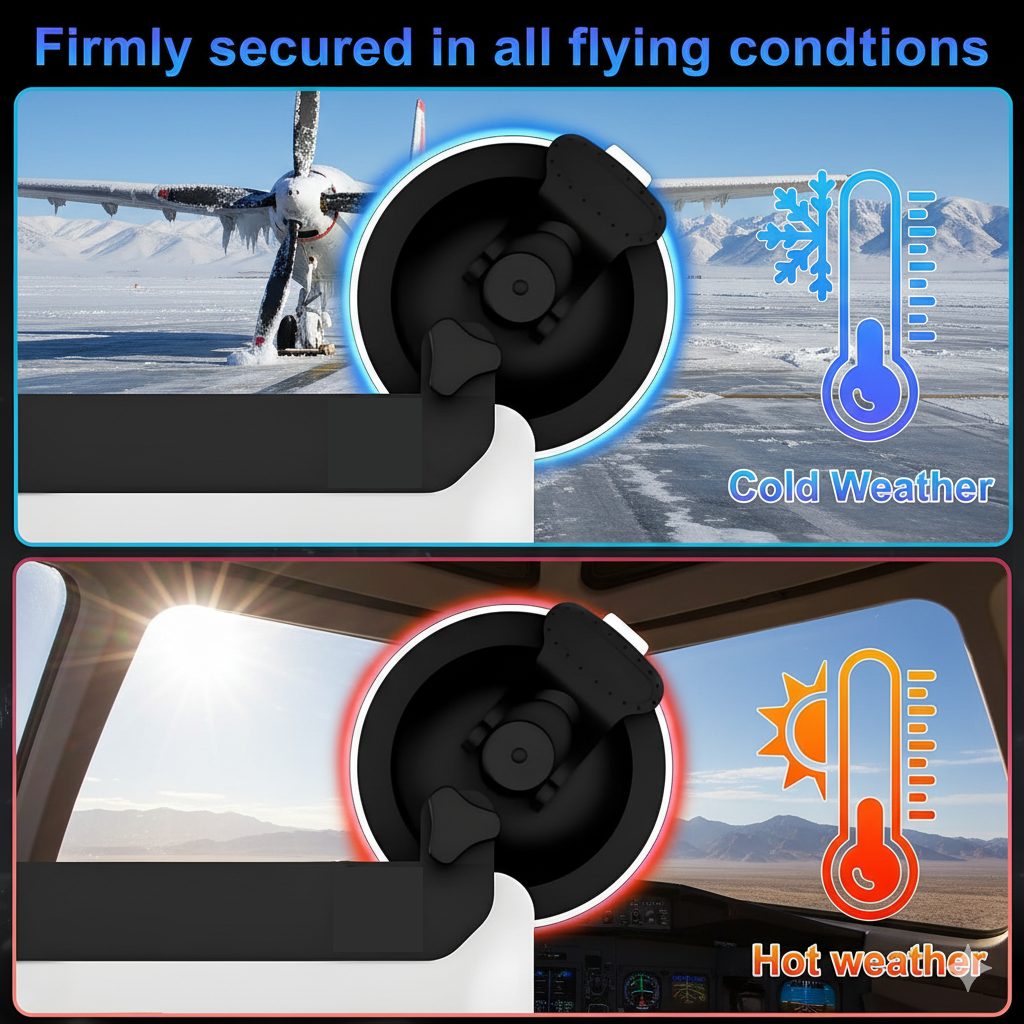 Starlink Mini Secure Suction Cup Mount and 10FT USB-C to DC Cable – Turbulence-Stable Starlink Antenna Kit