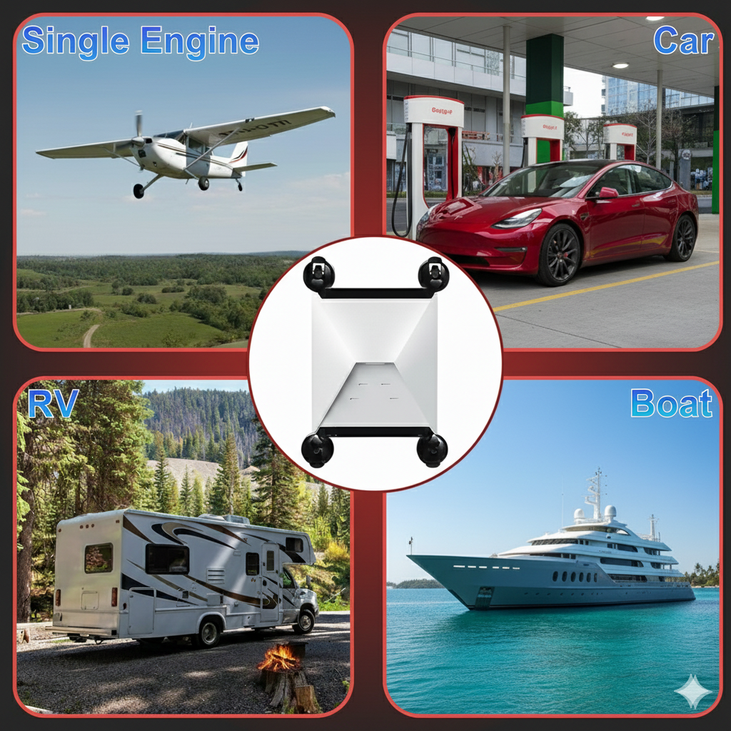 Starlink Mini Secure Suction Cup Mount and 10FT USB-C to DC Cable – Turbulence-Stable Starlink Antenna Kit