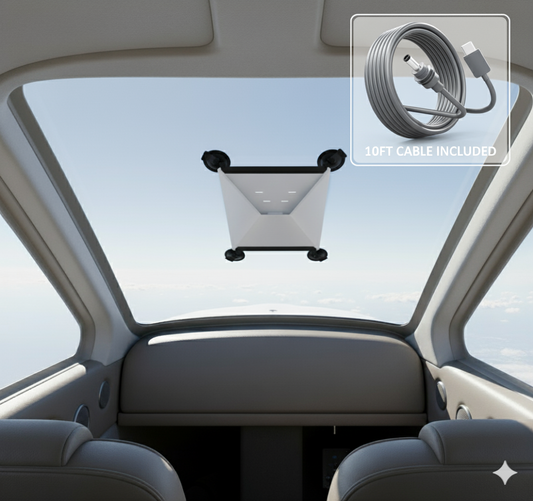 Starlink Mini Secure Suction Cup Mount and 10FT USB-C to DC Cable – Turbulence-Stable Starlink Antenna Kit