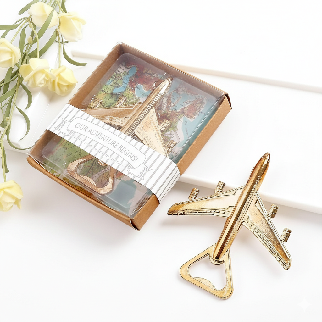 Vintage Style Airplane Bottle Opener – Durable Metal Aviation Gift for Pilots, Flight Attendants, & Travelers – Unique Bar Tool & Stocking Stuffer