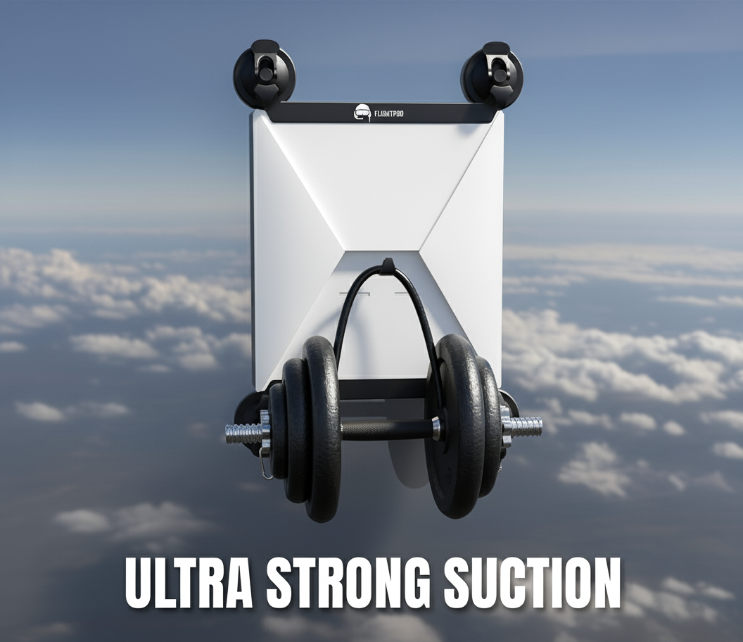 Starlink Mini Secure Suction Cup Mount and 10FT USB-C to DC Cable – Turbulence-Stable Starlink Antenna Kit