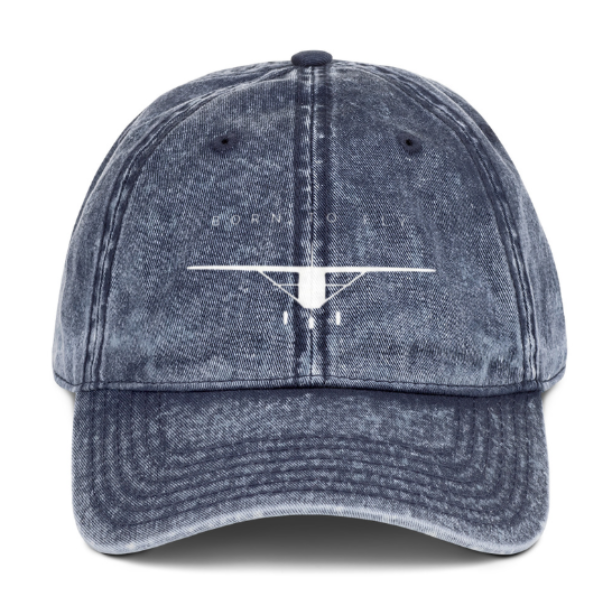 Born to Fly Single-Engine Airplane Hat – Unisex Aviation Cap